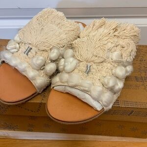 Free People Mars at Night slides size 36 women’s sandals size 5.5/6 shag…